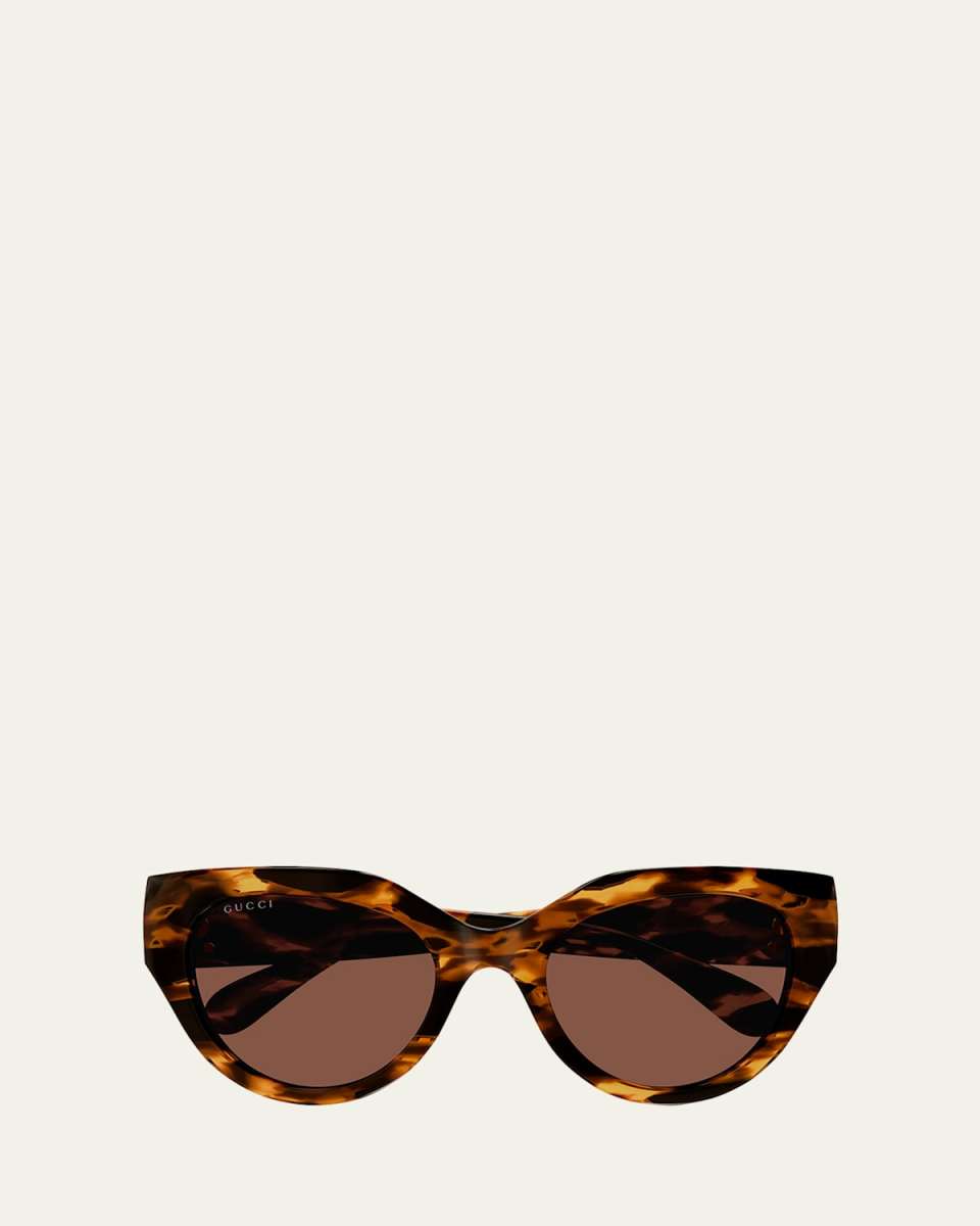 GG Emblem Acetate Cat-Eye Sunglasses